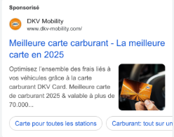 DKV Mobility sponsored ad — Meilleure carte carburant 2025
